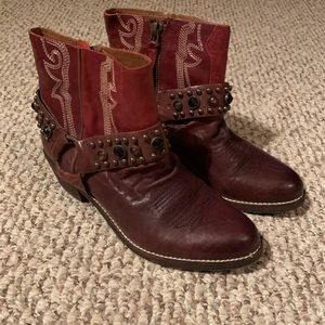 Sam Edelman Skyler leather western bootie Sz 7.5